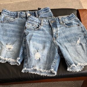 Cat & Jack Light Blue Distressed Jean Shorts
